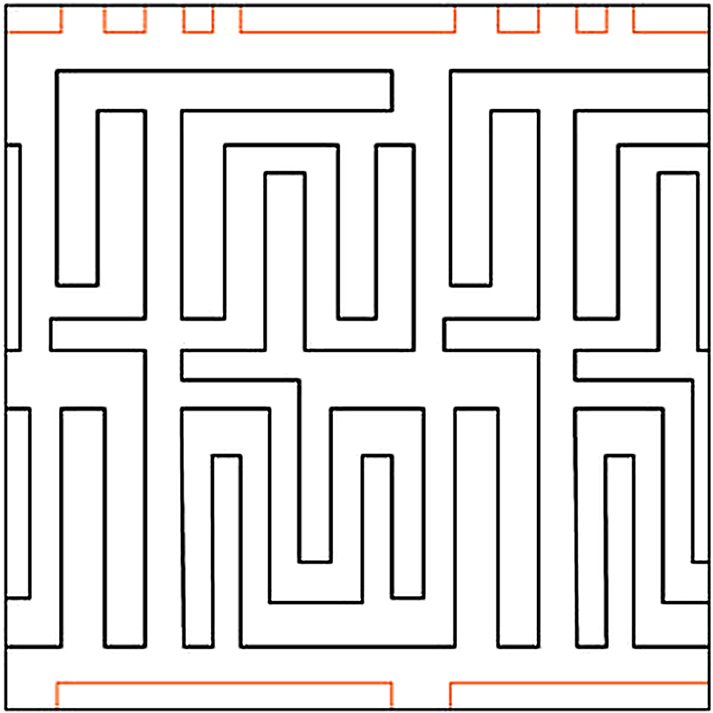 Quilting Creations Urban Elementz Cyber Puzzle 10" pantograph - longarm quilting design roll