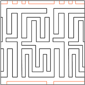 Quilting Creations Urban Elementz Cyber Puzzle 10" pantograph - longarm quilting design roll