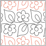 Quilting Creations Urban Elementz Daisy Duo 144" pantograph - longarm quilting design roll