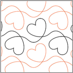 Quilting Creations Urban Elementz Dear Heart 6" pantograph - longarm quilting design roll