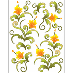 Decorative Machine Stickers-Blossom Tangerine - craft pattern by Urban Elementz