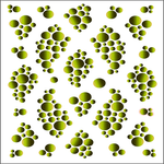 Quilting Creations Urban Elementz Decorative Machine Stickers - Bubbles Green - quilting ruler and template