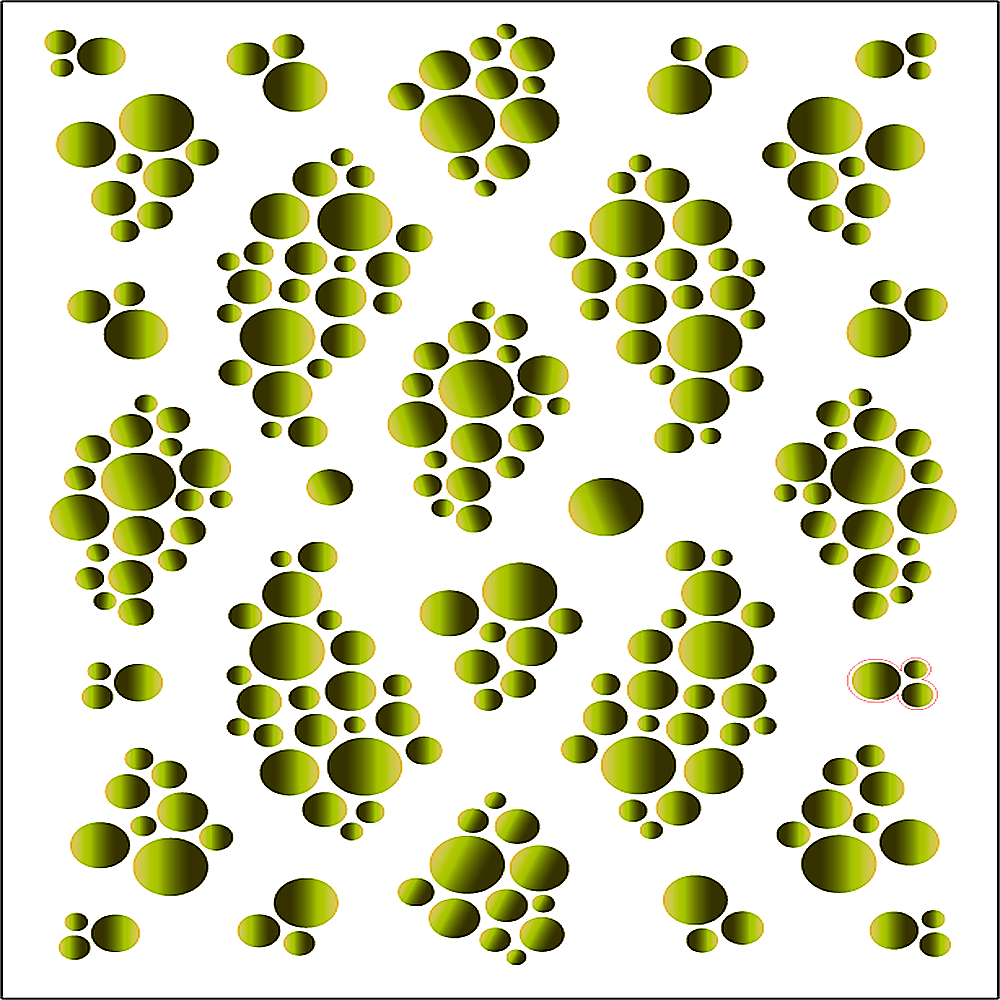 Quilting Creations Urban Elementz Decorative Machine Stickers - Bubbles Green - quilting ruler and template