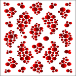 Quilting Creations Urban Elementz Decorative Machine Stickers - Bubbles Red - quilting ruler and template
