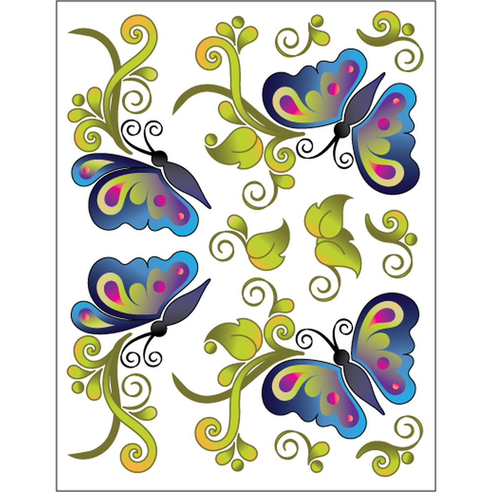 Decorative Machine Stickers - Butterfly - craft pattern by Urban Elementz