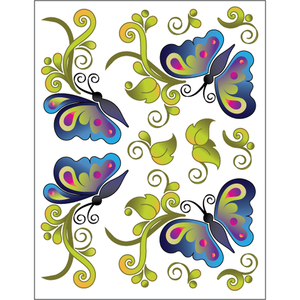 Decorative Machine Stickers - Butterfly - craft pattern by Urban Elementz