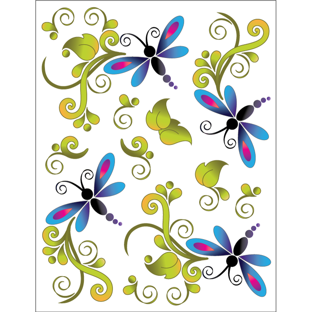 Decorative Machine Stickers - Dragonfly - craft pattern by Urban Elementz