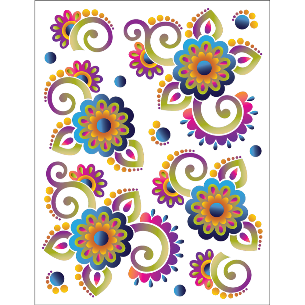 Decorative Machine Stickers - Indigo - craft pattern by Urban Elementz