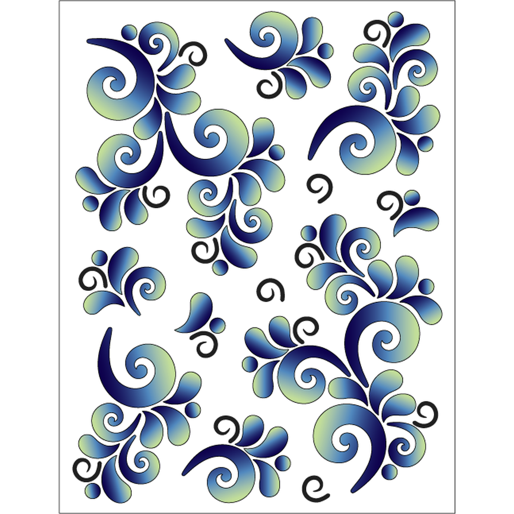 Decorative Machine Stickers - Ocean Wave - craft pattern by Urban Elementz