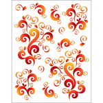 Decorative Machine Stickers - Tangerine - craft pattern by Urban Elementz