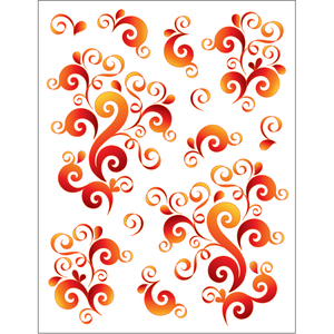 Decorative Machine Stickers - Tangerine - craft pattern by Urban Elementz