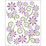Decorative Machine Stickers - Violet Asters - craft pattern by Urban Elementz