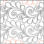 Quilting Creations Urban Elementz Deja Vu 12ft pantograph - longarm quilting design roll