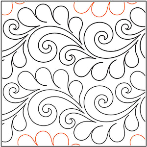 Quilting Creations Urban Elementz Deja Vu 12ft pantograph - longarm quilting design roll