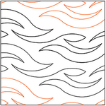 Quilting Creations Urban Elementz Ebb & Flow 6" pantograph - longarm quilting design roll
