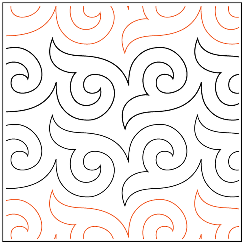 Urban Elementz Espirit pantograph - longarm quilting design roll