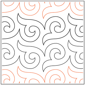 Urban Elementz Espirit pantograph - longarm quilting design roll