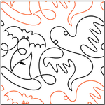 Quilting Creations Urban Elementz Fright Night 10" pantograph - longarm quilting design roll