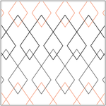 Urban Elementz Herringbone pantograph - longarm quilting design roll