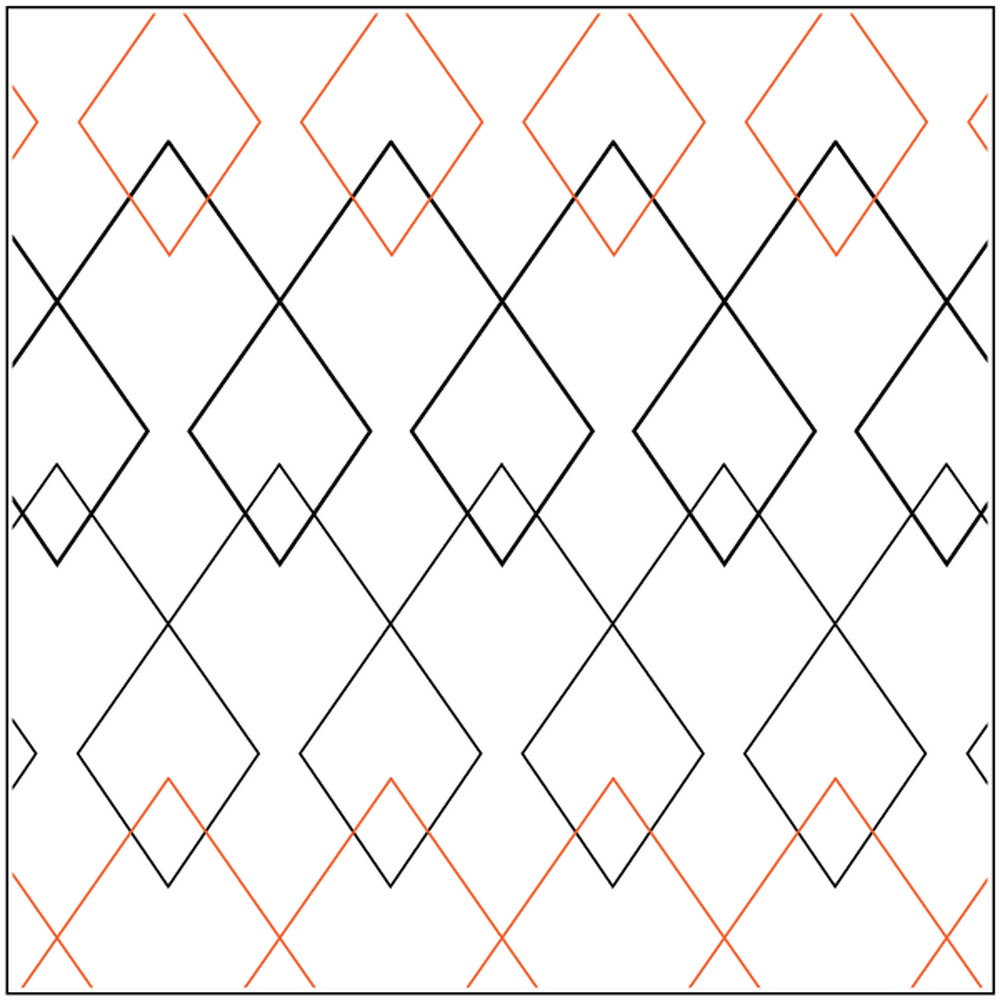 Urban Elementz Herringbone pantograph - longarm quilting design roll
