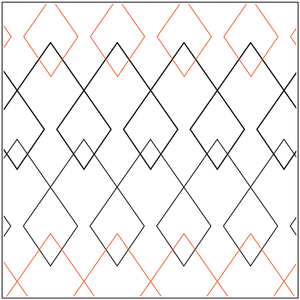 Urban Elementz Herringbone pantograph - longarm quilting design roll