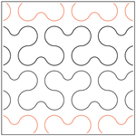 Urban Elementz John's Puzzle Meander 4" pantograph - longarm quilting design roll
