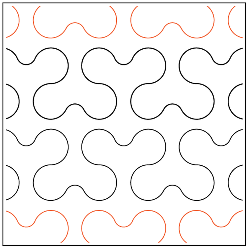 Urban Elementz John's Puzzle Meander 4" pantograph - longarm quilting design roll