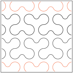Urban Elementz John's Puzzle Meander 4" pantograph - longarm quilting design roll