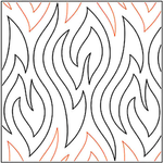 Quilting Creations Urban Elementz Kindling 144" pantograph - longarm quilting design roll