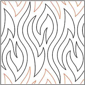 Quilting Creations Urban Elementz Kindling 144" pantograph - longarm quilting design roll