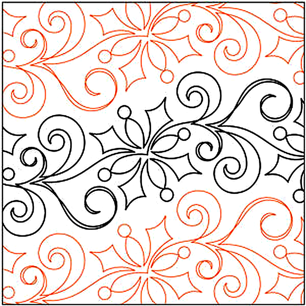 Quilting Creations Urban Elementz Let it Snow 6" pantograph - longarm quilting design roll