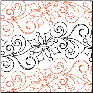 Quilting Creations Urban Elementz Let it Snow 6" pantograph - longarm quilting design roll