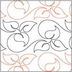 Urban Elementz Loose Leaf pantograph - longarm quilting design roll