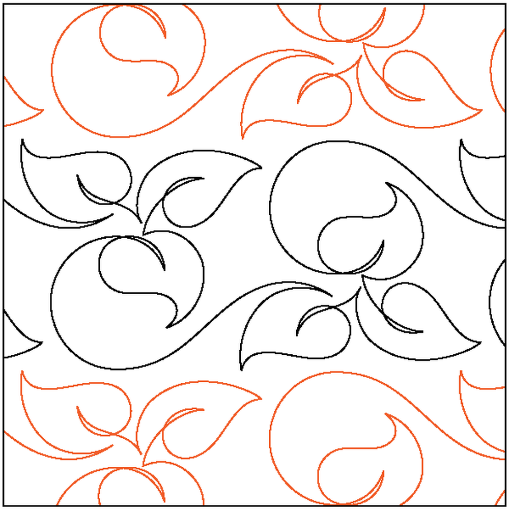 Urban Elementz Loose Leaf pantograph - longarm quilting design roll