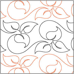 Urban Elementz Loose Leaf pantograph - longarm quilting design roll