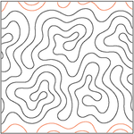 Urban Elementz Malachite pantograph - longarm quilting design roll