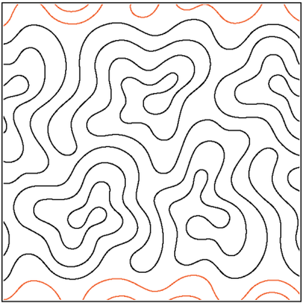 Urban Elementz Malachite pantograph - longarm quilting design roll
