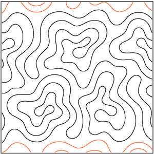 Urban Elementz Malachite pantograph - longarm quilting design roll