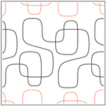 Urban Elementz Modernish #1 12ft pantograph - longarm quilting design roll