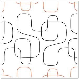 Urban Elementz Modernish #1 12ft pantograph - longarm quilting design roll