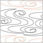 Urban Elementz Ripples pantograph - longarm quilting design roll