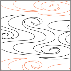 Urban Elementz Ripples pantograph - longarm quilting design roll