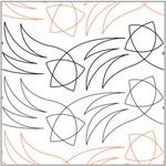 Urban Elementz Shooting Stars 7" pantograph - longarm quilting design roll