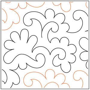 Urban Elementz Snapdragons 11" pantograph - longarm quilting design roll