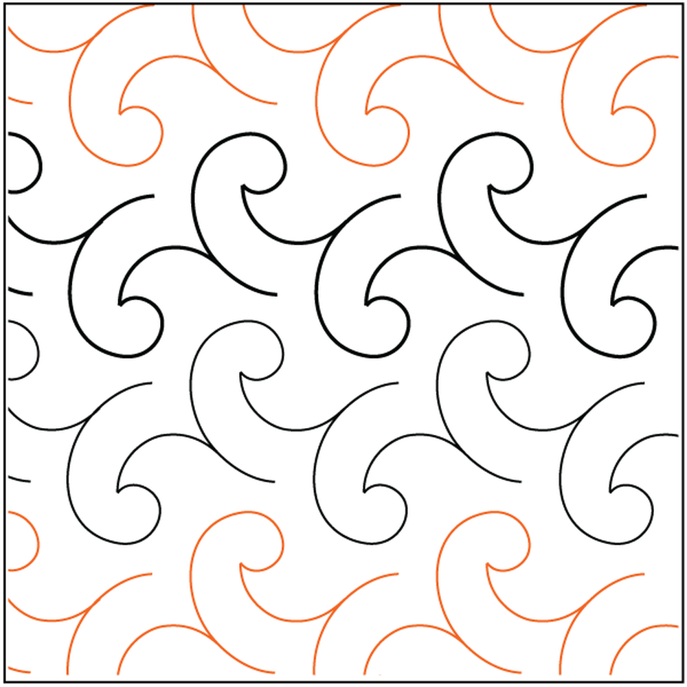 Snapdragons Sashing Panto 3¼" - craft pattern by Urban Elementz