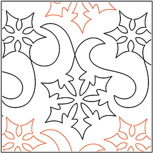 Quilting Creations Urban Elementz Snow Winds 12" pantograph - longarm quilting design roll