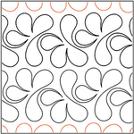 Quilting Creations Urban Elementz Splish Splash 12ft pantograph - longarm quilting design roll