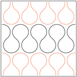 Urban Elementz Tangle 12ft pantograph - longarm quilting design roll