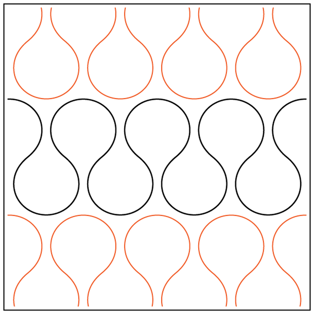 Urban Elementz Tangle 12ft pantograph - longarm quilting design roll