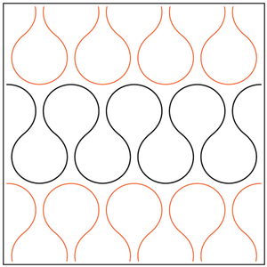 Urban Elementz Tangle 12ft pantograph - longarm quilting design roll